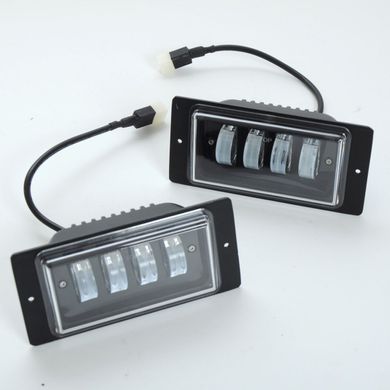 Купити Протитуманні фари LED для ВАЗ 2110 / 174x84x46 мм / 40W / 4*10W / Лінзовані / чорний відбивач / IP67 10022 Протитуманні фари ВАЗ