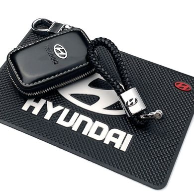 Купить Автонабор №66 для Hyundai/ Коврик панели / Брелок плетеный и чехол для автоключей с логотипом 38741 Подарочные наборы для автомобилиста