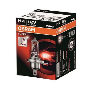 Купить Автолампа галогенная Osram Super + 30% 12V H4 60/55W 1 шт (64193 SUP) 38359 Галогеновые лампы Osram