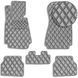 Buy Eco-leather floor mats for BMW 5 (E39) 1995-2003 with heel pad Grey 5 pcs (Rombus) 80546 Floor mats for Bmw