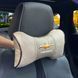 Купити Подушка на підголівник з логотипом Chevrolet Екошкіра 3D Кольоровий лого Бежева-Коричневий кант 1 шт 91756 Подушки на підголовник - під шию
