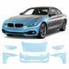 Купить Антигравийная защитная бронепленка по лекалам для BMW 4 Series F32 2013-2020 - передняя часть авто (капот бампер фары крылья) 102090 Модельные лекала защитных пленок для Bmw