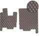Buy Floor mats for DAF XF 95 2002-2006 Eco-leather with heel pad Brown 2 pcs (Rombus) 84505 Floor mats fo DAF - 1 photos from 8