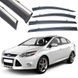 Купити Дефлектори вікон вітровики Benke для Ford Focus III 2011-2018 Седан-Хечбек Хром Молдинг Нержавіюча сталь 3D (BFDFC1223-W/S) 62411 Дефлектори вікон Ford - 1 фото из 10