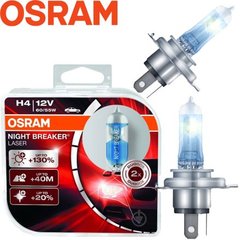 Купить Автолампа галогенная Osram Night Breaker Laser +130% 12V H4 60/55W 2 шт (64193 NBL-НСВ/472NBL) 38362 Галогеновые лампы Osram