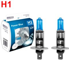 Купить Автолампа галогенная Brevia Power Blue H1 12V 55W 4200K 2 шт (12010PBS) 38202 Галогеновые лампы Brevia