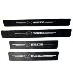 Купити Захисна плівка накладка на пороги для Mazda Чорний Карбон 4 шт 42647 Захисна плівка для порогів та ручок