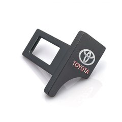 Купить Заглушка ремня безопасности с логотипом Toyota Темный хром 1 шт 39408 Заглушки ремня безопасности