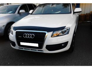 Купить Дефлектор капота мухобойка для Audi Q5 (8R) 2008-2016 темный 836 Дефлекторы капота Audi