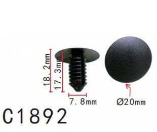 Buy Clip for engine compartment trim W, Skoda, Seat, Audi (N90911301, 10043) (C1892) 74168 Nail type fastener