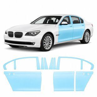 Buy Pre-cut paint protection film for BMW 7 Series F01/F02 2008-2015 - door areas and window pillars 102191 Model-specific paint protection film patterns for Bmw