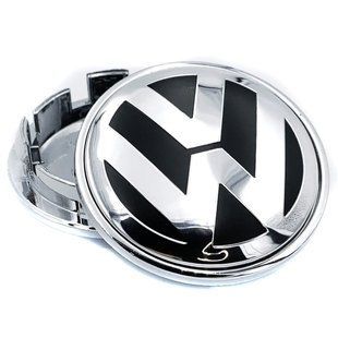 Купить Колпачки заглушки на литые диски Volkswagen 56 / 52 мм Хром 1 шт (5G0601171B) 91342 Колпачки на титаны