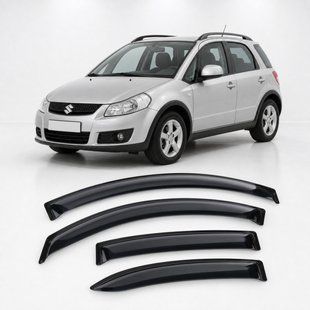 Купити Дефлектори вікон вітровики для Suzuki SХ4 I Hb 5d 2006 Скотч 3M (AMS50706) Acrylic 4 шт 110708 Дефлектори вікон Suzuki