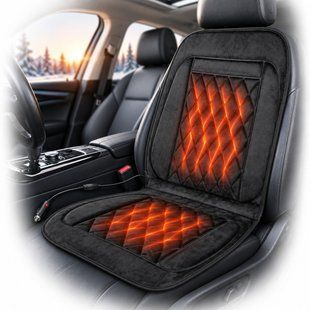 Buy Elegant Heated Car Seat Cover 12V 35/45W 105 x 50 cm Alcantara/Velour Black (EL 100 645) 110935 Heated capes