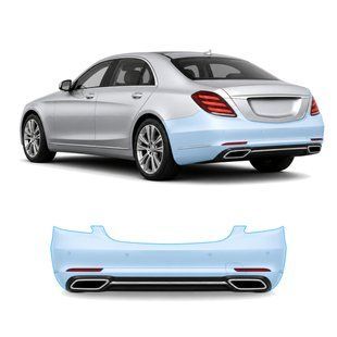 Buy Pre-cut paint protection film for Mercedes-Benz S-Class W222 facelift 2017-2020 - rear bumper 107223 Model-specific paint protection film patterns for Mercedes-Benz