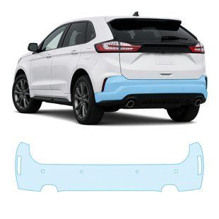 Купити Антигравійна захисна бронеплівка за лекалами для Ford Edge (US) II facelift 2019-2024 - задній бампер 104319 Модельні лекала захисних плівок для Ford