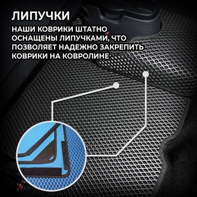 Купить Коврики в салон EVA для Skoda Octavia A7 2014- (Металлический подпятник) Черные-Черный кант 5 шт 43471 Коврики для Skoda