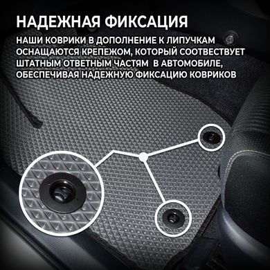 Купити Килимки в салон EVA для Skoda Octavia A7 2014- (Металевий підп'ятник) Чорні-Чорний кант 5 шт 43471 Килимки для Skoda