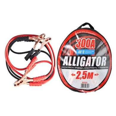Купити Пускові дроти прикурюуання Alligator 300А / 2,5м / у сумці (BC632) 39287 Пускові дроти