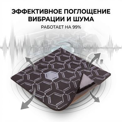 Купить Авто Виброизоляция MultiSoft на клеевой основе 6 мм 700 х 500 мм 1 шт 100699 Шумовиброизоляция