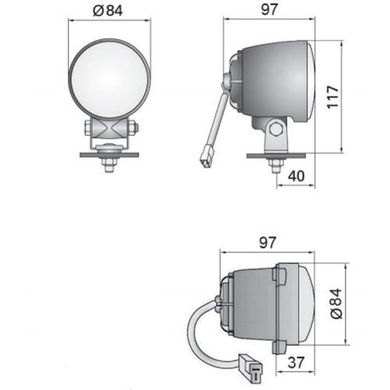 Купить Противотуманная фара Wesem круглая D84 мм / дальний свет / наружное крепление / 1 шт (НО 4.41601) 8678 Противотуманные фары WESEM Польша