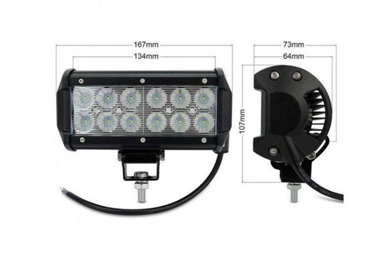 Купить Дополнительная LED фара 36W 176x107x73 mm (3W*12) 10-30V / Ближний (2770) 8538 Дополнительные LЕD фары