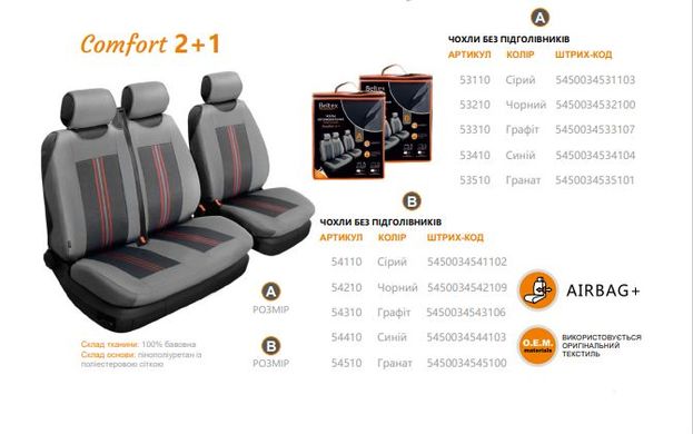 Купить Чехлы для сидений универсальные Beltex Comfort 2+1 тип В Графит Темно-Серые 60158 Майки для сидений закрытые