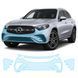 Купити Антигравійна захисна бронеплівка за лекалами для Mercedes-Benz GLC X254 2022- передній бампер 107022 Модельні лекала захисних плівок для Mercedes-Benz