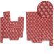 Buy Floor mats for DAF XF 95 2002-2006 Eco-leather with heel pad Red 2 pcs (Rombus) 84506 Floor mats fo DAF