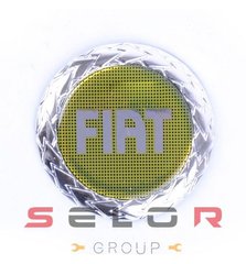 Купить Эмблема для Fiat с колоском / пластиковая / скотч D80 Желтая 31916 Эмблемы на иномарки