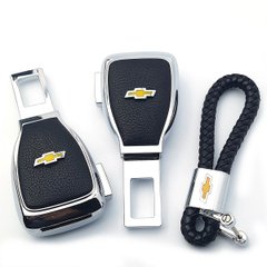Купити Набір авто для Chevrolet №2 / Заглушка перехідник ременя безпеки та брелока з логотипом 36705 Подарункові набори для автомобіліста