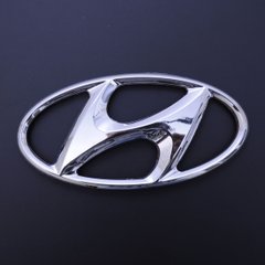 Купить Эмблема для логотип Hyundai 170 x 85 мм пукли большая Sonata перед 3М скотч (86300-4A910) 21528 Эмблемы на иномарки