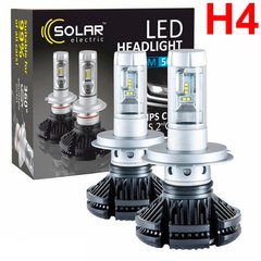 Купить LED лампы автомобильные Solar H4 12/24V 6000Lm 50W 6000K IP67 радиатор 2 шт (8804) 39066 LED Лампы Solar