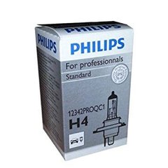 Купити Автолампа галогенна Philips Standart H4 12V 60/55W P43t (12342PROQC1) 40493 Галогенові лампи Philips