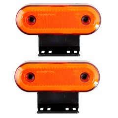 Купить Габарит LED неоновый овальный 115х40мм 12/24V Оранжевый 2 шт (FR 0294 К 263) 38617 Габаритные огни
