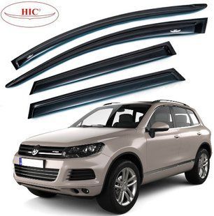Купити Дефлектори вікон вітровики HIC для Volkswagen Touareg II 2010-2018 Оригінал (VW41) 58343 Дефлектори вікон Volkswagen
