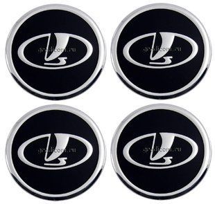 Купити Наклейка на ковпак Lada 90мм чорний 4 шт 23085 Наклейки на ковпаки