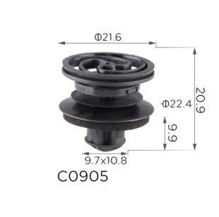 Buy Clip for fastening door trim VW AUDI SEAT SKODA PORSCHE (3B0868243 15681) (C0905) 73235 Door type retainer