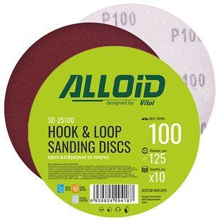 Buy Grinding wheel on velcro Alloid 125 mm grain 100 10 pcs (SD-25100) 85890 Cutting wheels Cleaning - Grinding elements