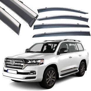 Buy Benke Window Deflectors Wind Deflectors for Toyota Land Cruiser 200 / LX 570 2007- (Wide 11 cm 3D Logo) 62340 Window deflectors for Toyota