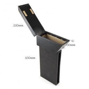Buy Model car armrest for Volkswagen Transporter T5 (2003-2015) for seats 1+2 black with logo 23289 Armrests in a car