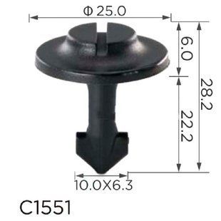 Buy Clip Holder Mudguards Volkswagen, Audi, Seat, Skoda (4A0805121A, 19065) (C1551) 74151 Nail type fastener