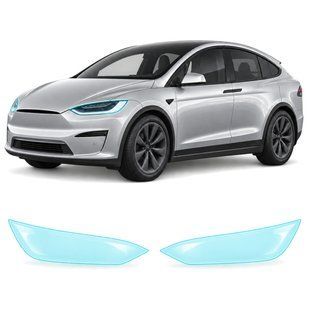Купить Антигравийная защитная бронепленка по лекалам для Tesla Model X II facelift 2021- оптика (фары и ПТФ) 109332 Модельные лекала защитных пленок для Tesla