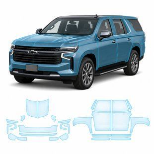 Купить Антигравийная защитная бронепленка по лекалам для Chevrolet Tahoe IV 2021- полный кузов 103785 Модельные лекала защитных пленок для Chevrolet