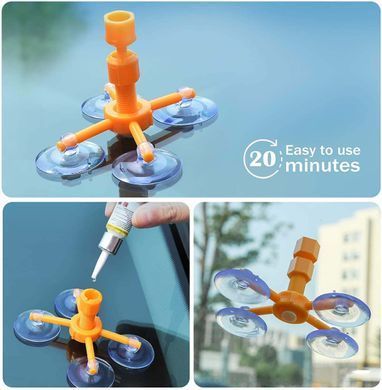 Купить Набор для ремонта лобового стекла Sunroz Windshield Repair полимер 3 мл 63239 Клей Водостойкий - Токопроводящий - Для зеркала и стекла