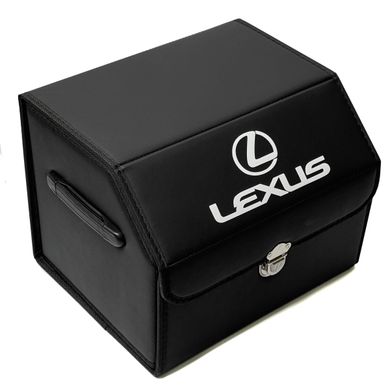 Купити Органайзер саквояж у багажник Lexus 38 x 31 x 29 см Еко-шкіра Чорний 1 шт 44590 Саквояж органайзер