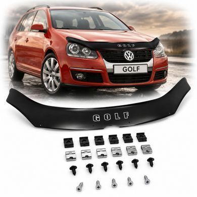 Купить Дефлектор капота мухобойка Volkswagen Golf V 2003-2010 Voron Glass 65958 Дефлекторы капота Volkswagen