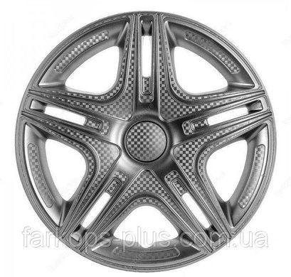 Купити Ковпаки для колес Star Дакар R16 Срібні Карбон Дуті 2 шт 21875 16 (Star)