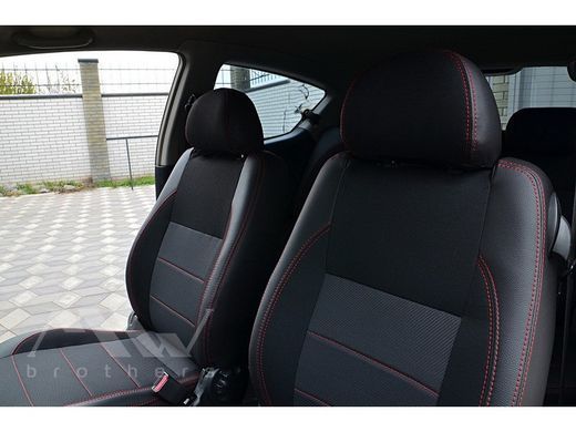 Buy MW Brothers seat covers for Chevrolet AVEO (T255) 3D 2006-2012 Premium Style series (red stitching) 59061 MW Brothers model covers