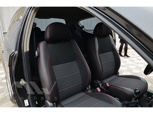 Buy MW Brothers seat covers for Chevrolet AVEO (T255) 3D 2006-2012 Premium Style series (red stitching) 59061 MW Brothers model covers